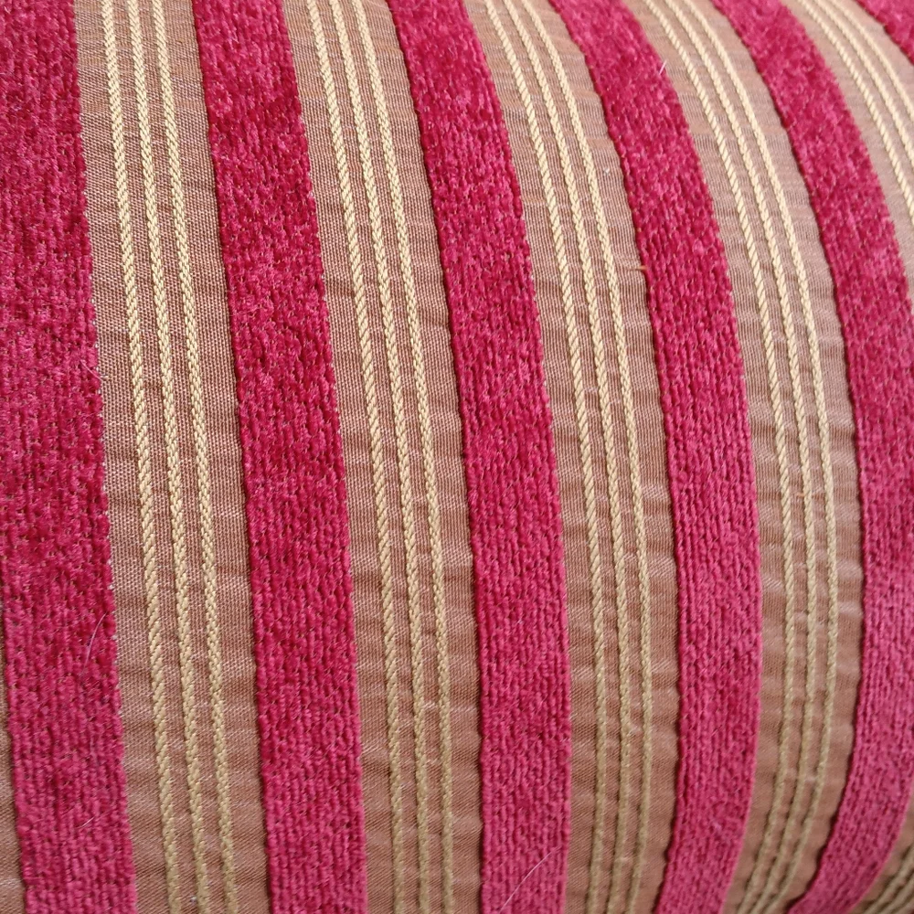 Restoration Hardware Chenille Stripe Lumbar Pillow + Insert  SINGLE 12